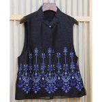 真絲馬甲中式刺繡